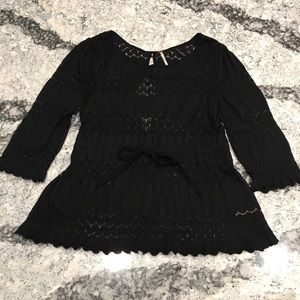 Free People Black Blouse.